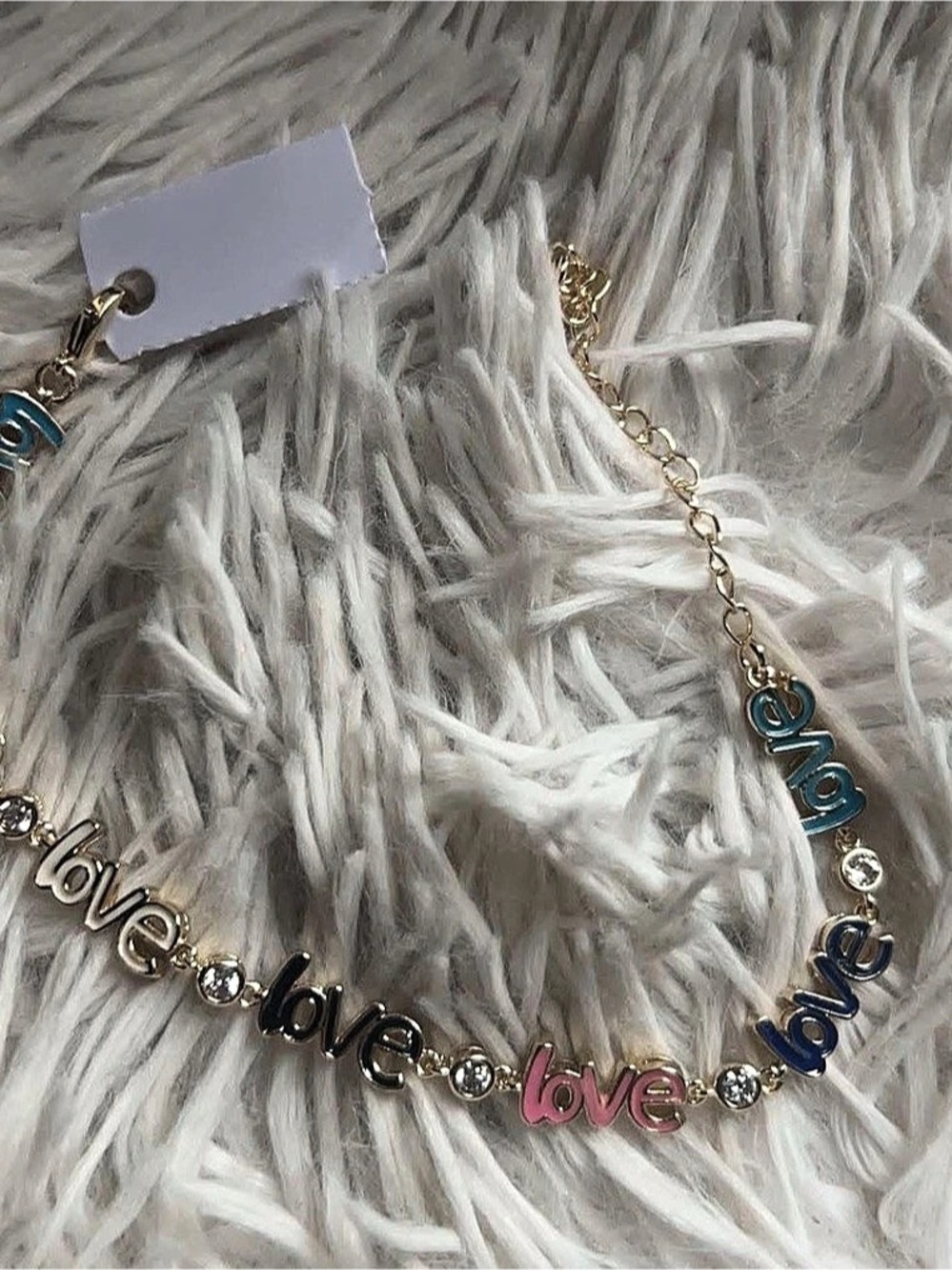 Multicolor Love gold-filled bracelet